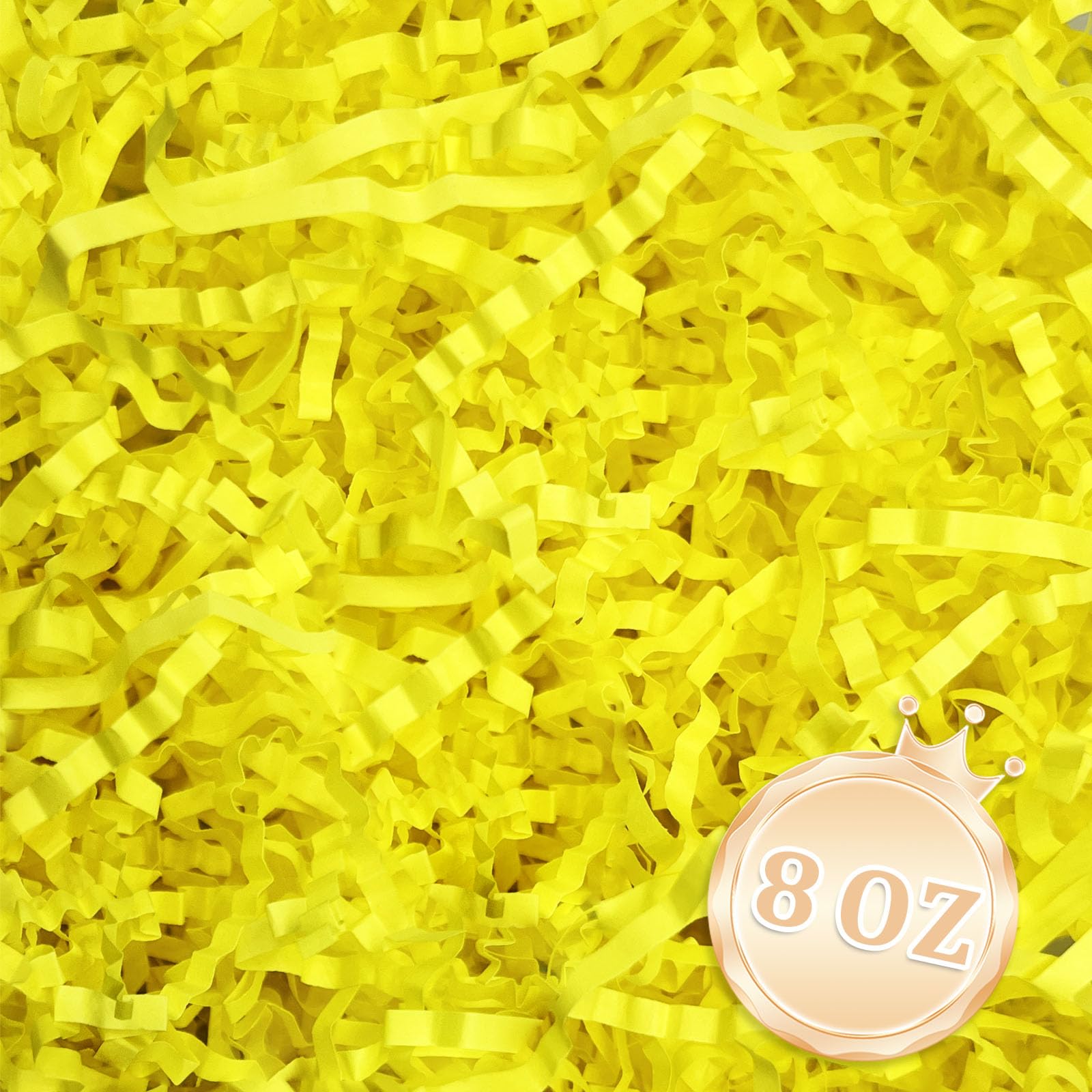 1/2LB Fluorescent Yellow Crinkle Cut Paper Shred