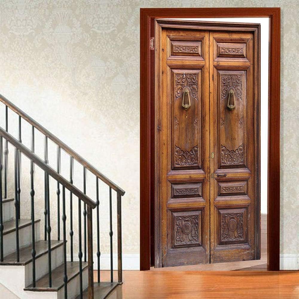 ChitNew8 Rustikaler Vintage-Türaufkleber, Vintage, altes Scheunenholz