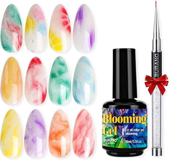 BURANO Nail Blooming Gel UV LED Clear Blooming Gel Nail Polish for