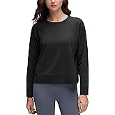 CRZ YOGA Cloud Jersey Pullover Sweatshirt for Women Long Sleeve Soft Casual Crewneck Tops Basic Workout Fall Shirts