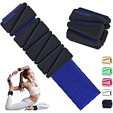 BECOJADDE Ankle Weights for Women Wrist Weights Set of 2 (1 lb/2 lb Each) Adjustable Arm Leg Weight for Womens Men Suitable for Walking Swimming Running Pilates Yoga Gym