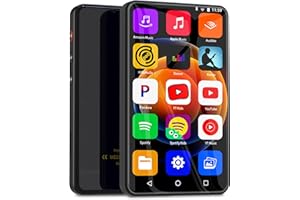 Ninsiden 144GB MP3 Player with Bluetooth and WiFi, 4" Full-Color Touch Screen Music Player with Spotify, Pandora, Amazon Music, YouTube, Smart Android Mainstrem Media MP4 Music Player for Kids,Black