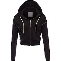 FashionMille Women's Casual Fleece Full Zip-up Hoodie Outwear Jacket