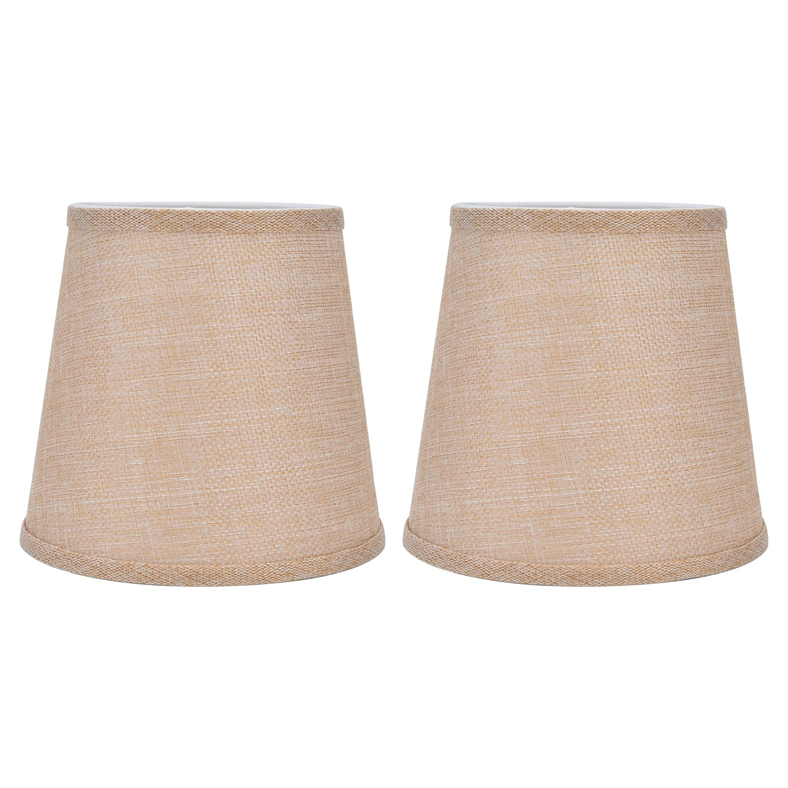 Lamp Shade Modern Lampshade for Table Lamps 2Pcs E14 Linen Tapered Drum Light Shade Home European Style Lamp Shades for Table Lamps Bedroom, Floor Lamps Chandelier