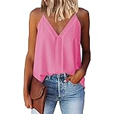 miduo Womens V Neck Strappy Tank Tops Loose Casual Sleeveless Shirts Blouses