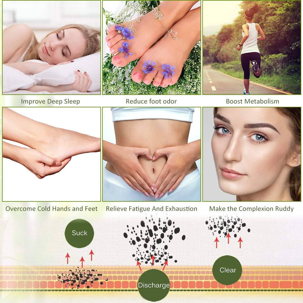 Foot Pads, Kapmore 100 Relief Foot Pads and 100 Adhesive Sheets for Removing Impurities, Relieve Stress Improve Sleep: Health & Personal Care