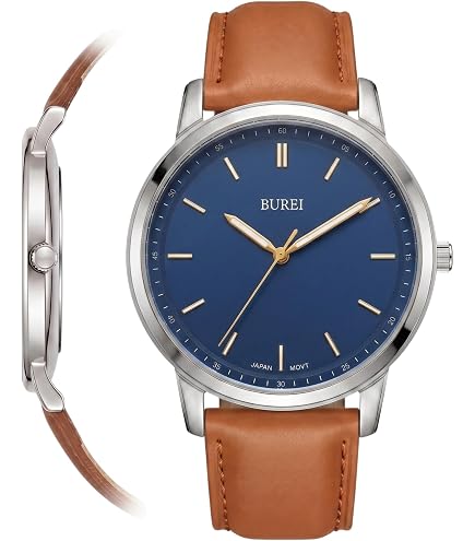 dress minimalist watches men BUREI Wrist Fashion Analog Quartz Waterproof Watches for Men (Black-Black-Black Band) : Clothing, Shoes & Jewelry Color:TANGERINE This minimalist timepiece was Women's Pale Pink Woven L100324