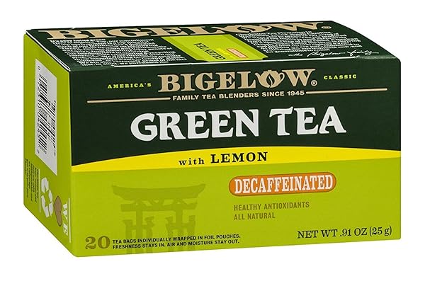 BIGELOW TEA DECAF GRN LEMON 20BG