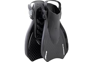 Cressi Star Short Adjustable Open Heel Fins - Light for Travel, Robust and Durable Design - Designed in Italy