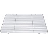 Winco Icing/Cooling Rack with Built-in Feet, 16.25-Inch by 25-Inch, Medium, Chrome