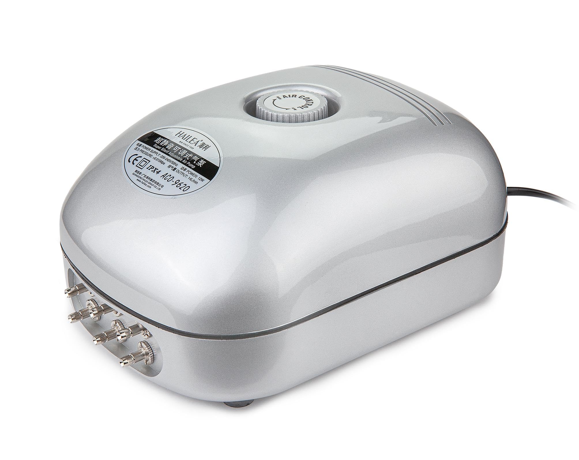 Aquarline Hailea Aco-9620 Six Outlet Air Pump, 800 Liter/Hour