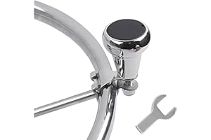 JT-HLM Marine 316 Stainless Steel Boat Steering Wheel 3/4 inch Maneuvering Knob Control Spinning Knob