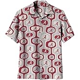 Wes and Willy Mens College Sports Fan Cabana Boy Retro Hawaiian Short Sleeve Shirt