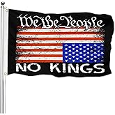 We The People No Kings Flag 3X5 Feet Outdoor Flag with 2 Brass Grommets,for Yard Garden Indoor Outdoor Decor