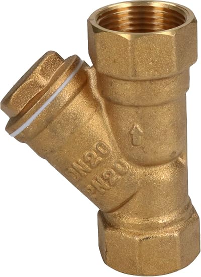 AB Tools 3/4" Brass Inline Y-Strainer Debris Filter Stainless Steel Mesh WRAS