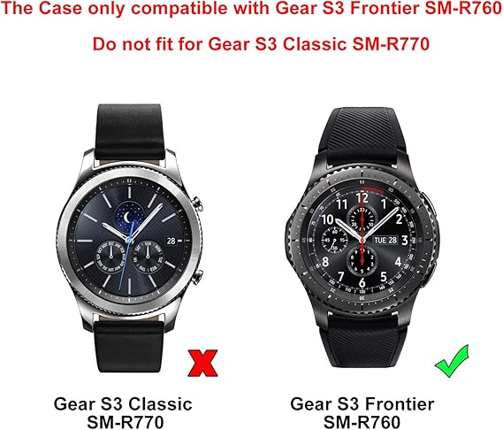 Ruentech compatible con Gear S3 Frontier, SM-R760 Funda carcasa ...