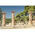 LFEEY 5x3ft Antique Greece Sanctuary Pillar Photography Backdrop Ancient Greek Ruins Olympia Historic Building Column Photo Background Travel Photo Booth Props