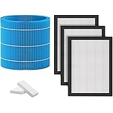 Mbetter DH3i Replacement Filter Set Compatible with 2-in-1 Purify + Humidify Air Purifier, 3 Packs Particle Filter & 2 Packs Wick Filter
