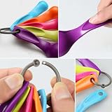 SHATCHI Measuring Spoon Set, 5 Plastic Spoons, Colored, Dishwasher Safe view 4