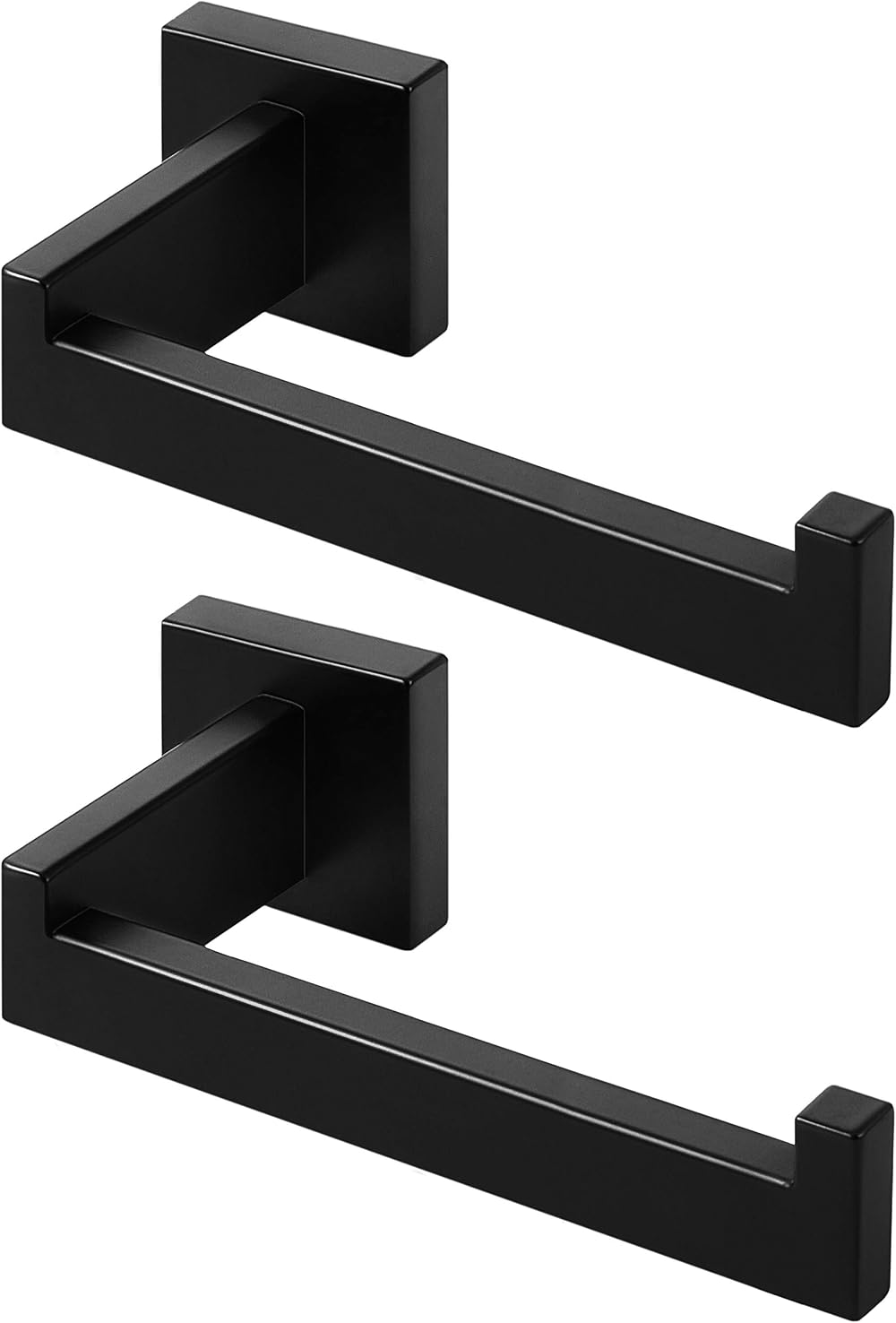 HITSLAM Matte Black Toilet Roll Holder Wall Mounted 304 Stainless Steel 2 Pack
