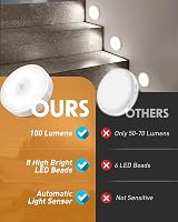 KALAHOL Motion Sensor Lights Indoor 10 Pack USB Rechargeable Cabinet Stair view 2