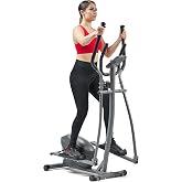 Sunny Health &amp; Fitness Upright Elliptical for Full Body Arm Leg Workout | Programmable, Adjustable Magnetic Resistance, Performance Monitor, Dual Handlebar, Bluetooth, SunnyFit App
