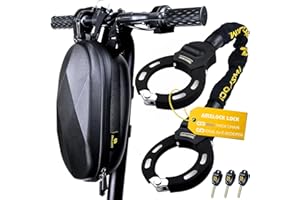AMZLOCK Electric Scooter Lock with Bag, Heavy Duty Bike Lock Anti Theft, 8mm Chain 75cm (29.5") Scooter Accessories for E Bik