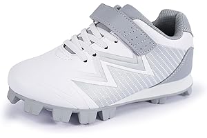 Sooneeya Baseball Cleats for Kids - Unisex-Child Rubber Molded Softball Cleat - Boys Girls Outdoor Athletic Shoes