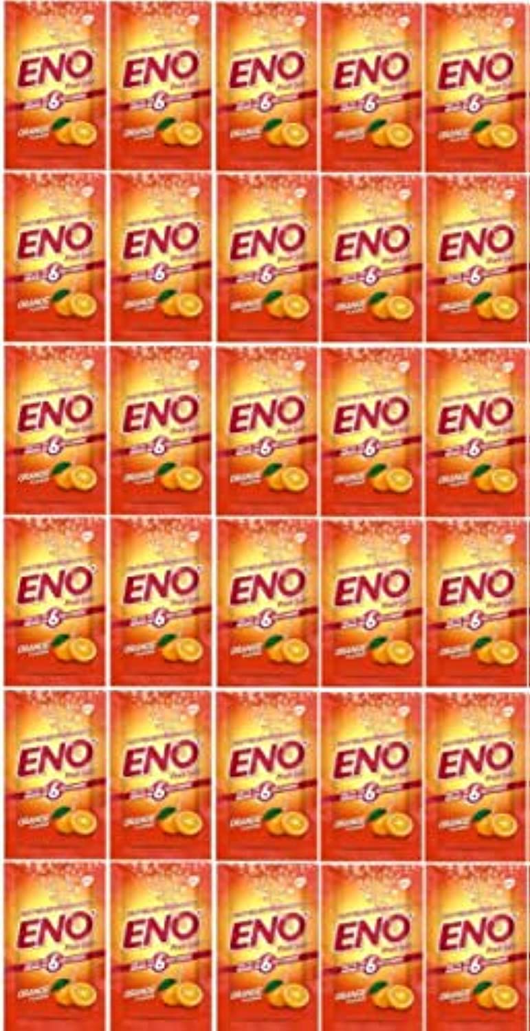 Eno Fruit Salt Orange Antacid Powder Baking Soda for Indigestion, Heartburn, Flatulence 30 Sachets 5 G Each 30 Sachets 5 g Each