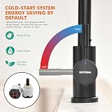 GRIFEMA G4008B Black Kitchen Tap 360° Spout Hot Cold Mixer Stainless Steel 3/8 view 3