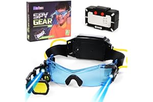 Madzee Spy Gear Toy Set for Kids – LED Night Vision Goggles for Kids with Micro Voice Disguiser