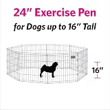 MidWest Homes for Pets 24-Inch Exercise Pen Black, 16 sq ft, 24W x 24H view 6