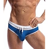 MIZOK Men's Sexy Low Rise Quick Dry Swim Briefs Hot Body Bikini Swimsuit Swimwear