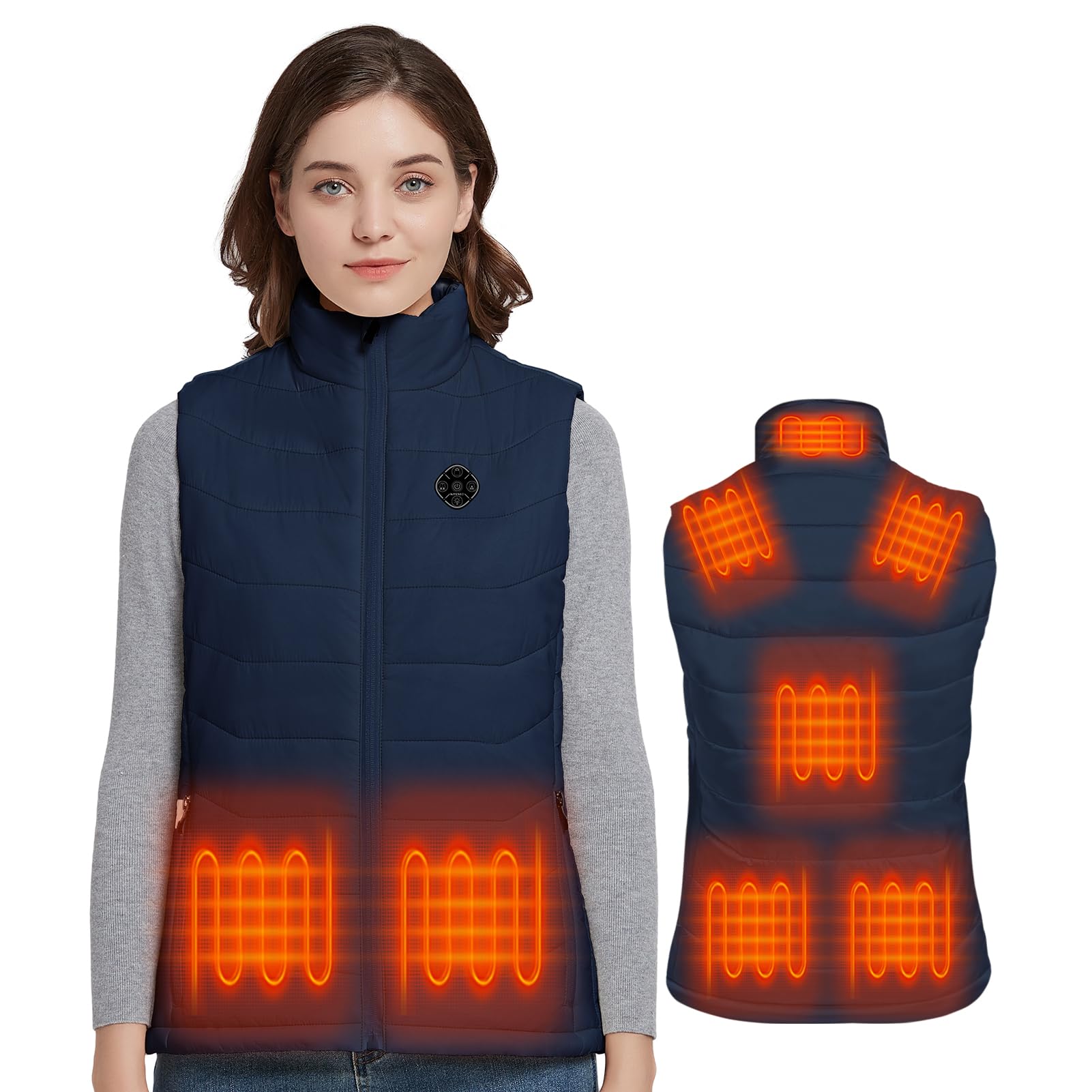 KOVNLO Womens Heated Vest, 5 in 1 Smart