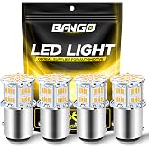 BANGO 1157 LED Bulb Amber Turn Signal Light, 2057 2357 7528 BAY15D Super Bright for Car Front Rear Turn Signal Lights Brake Tail Lights, 4 Pack