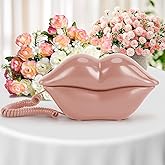 UKBW Audio Guest Book Wedding Phone, 32G Record Customized Audio Message,Interesting Mouth Lip-Shaped Audio Guestbook for Birthdays Parties Confessions Special Occasions (Pink)