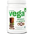 Vega Protein and Greens Protein Powder, Chocolate - 20g Plant Based Protein Plus Veggies, Vegan, Non GMO, Pea Protein for Women and Men, 1.2 lbs (Packaging May Vary)