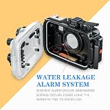 Sea frogs Waterproof Case for OM SYSTEM TG-7 195FT/60M Diving Housing + Red view 5
