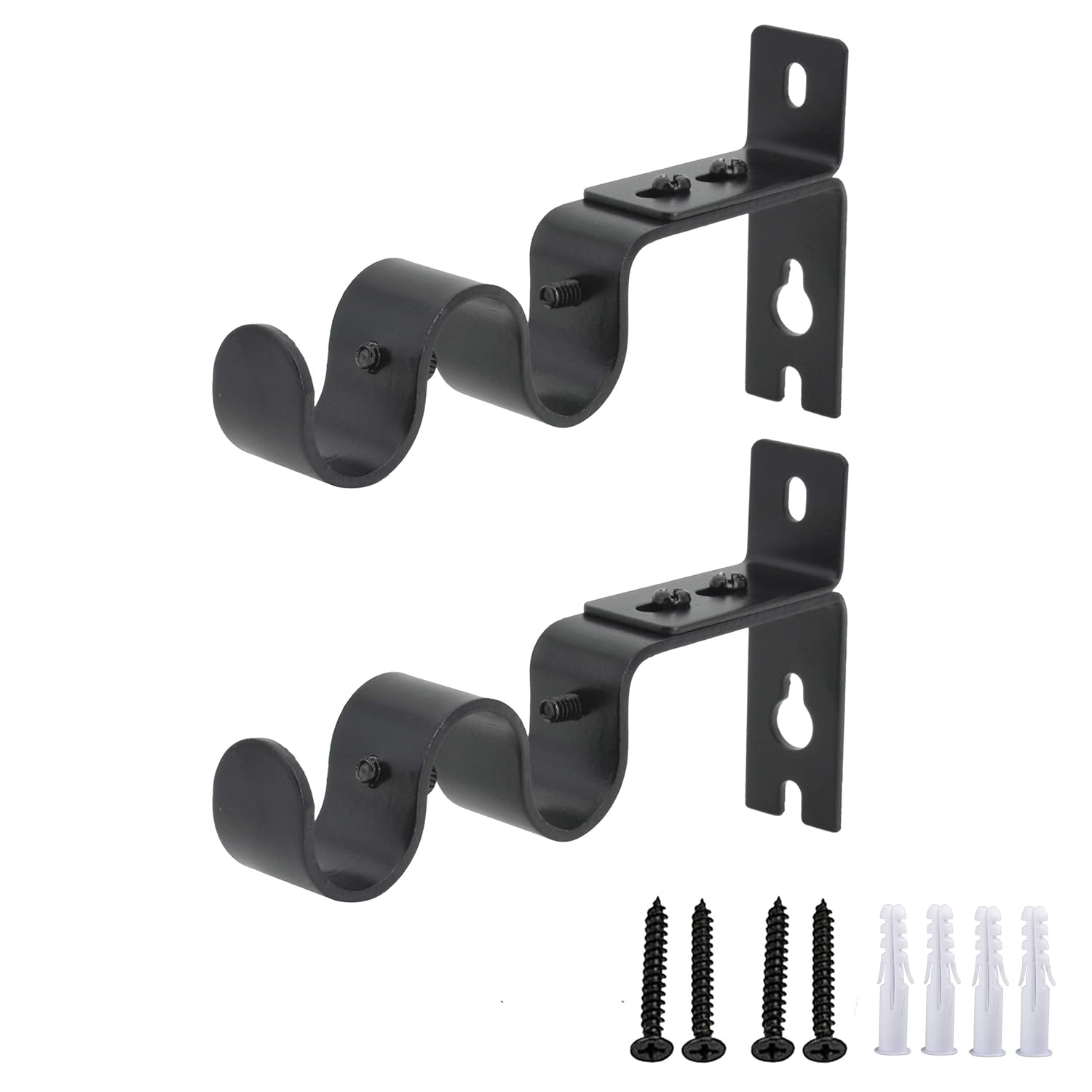 Buy Addgrace 2 Pcs Double Curtain Rod Bracket Heavy Duty Vintage