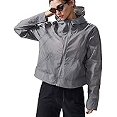 altiland Cool Feeling Water Repellent Raincoats for Women - Lightweight Hooded Outdoor Cycling Jacket Windbreaker
