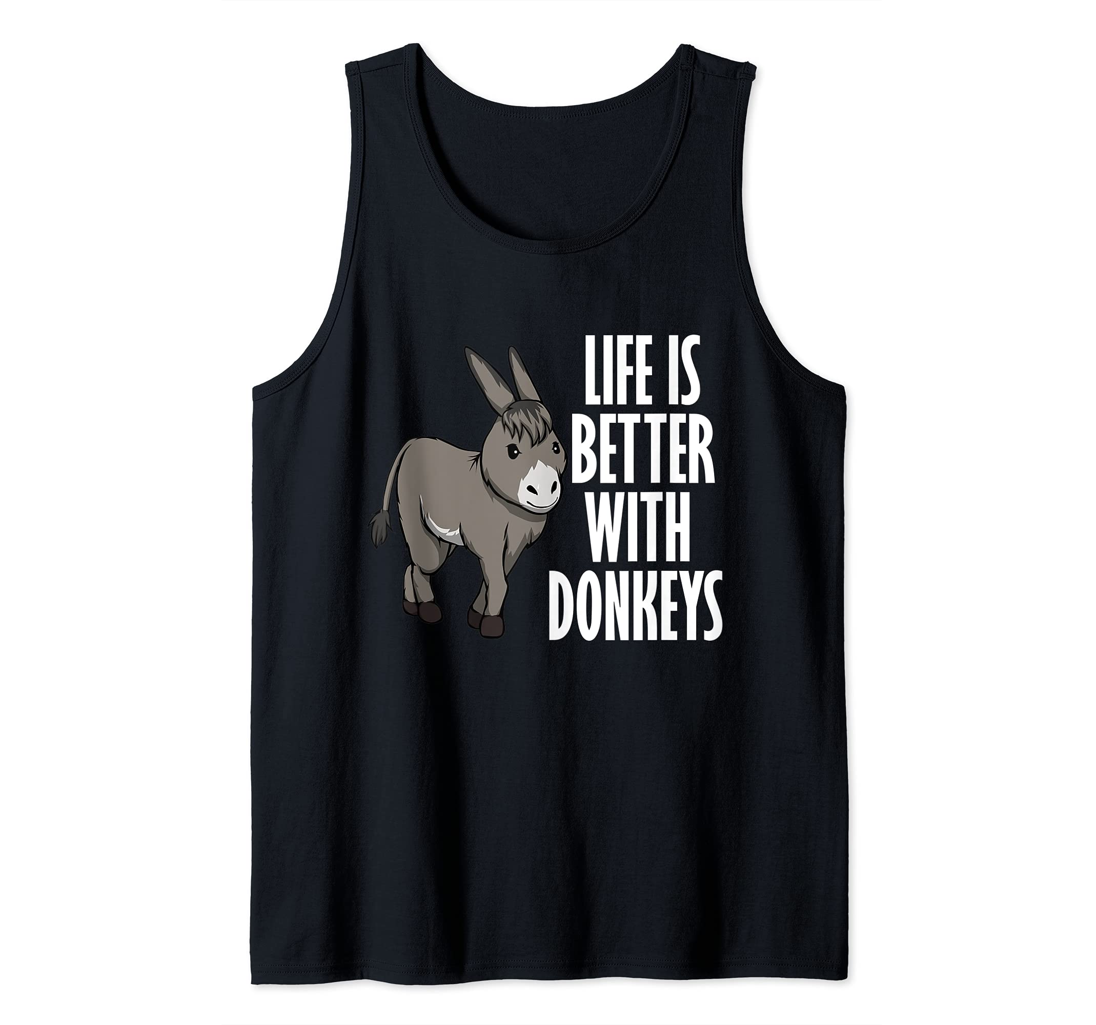 Life With Donkeys Cute Baby Donkey Tank Top