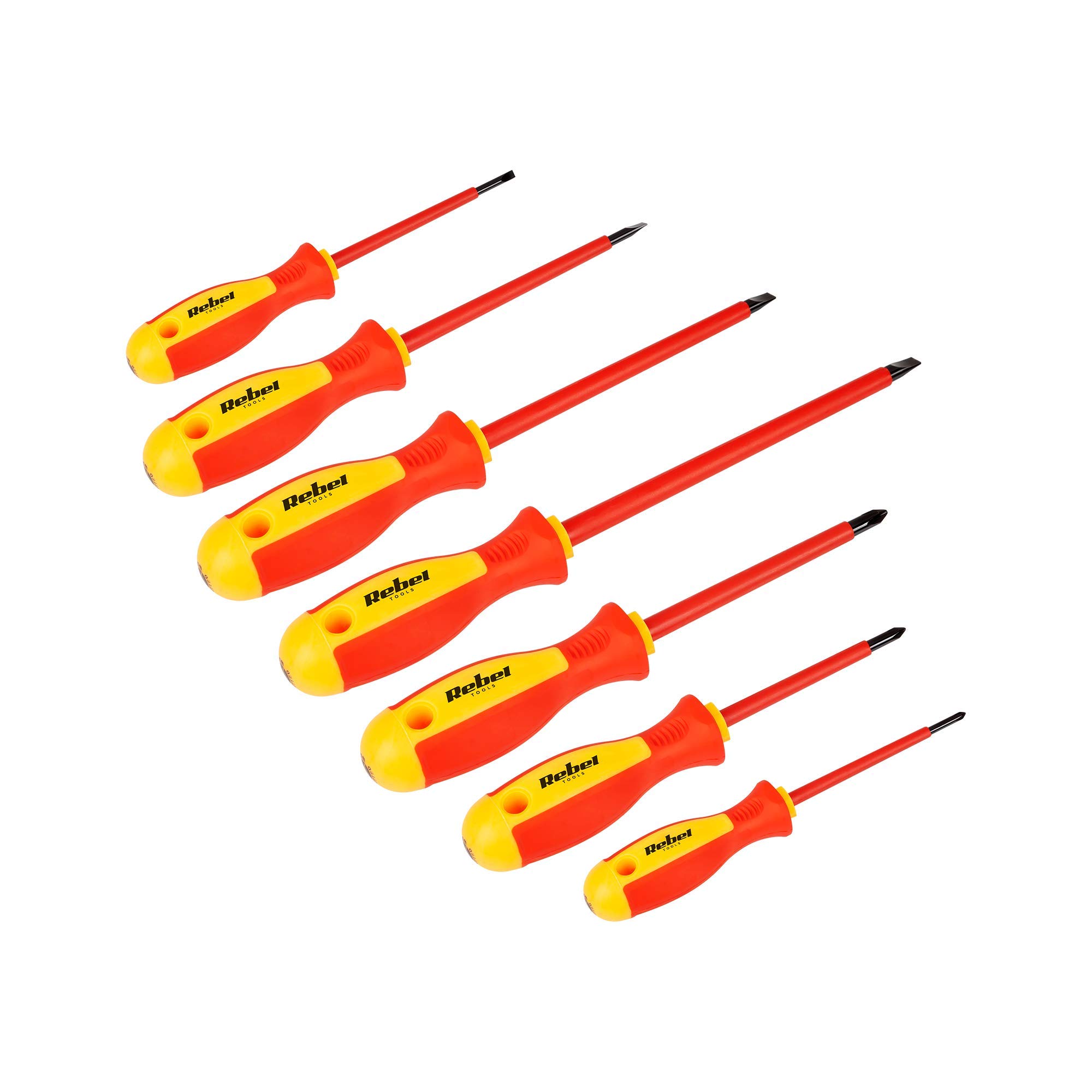 Rebel RB-1101 Screwdriver Set 7-Piece with Insulation Silver