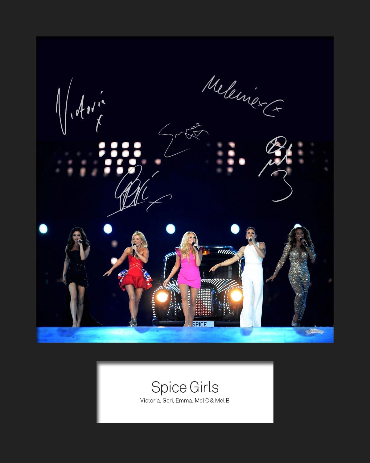 Spice Girls #5 | Signed Mounted Photo Reprint | 10x8 Size to Fit 10x8 Inch Frames | Machine Cut | Photo Display | Present Gift Collectible