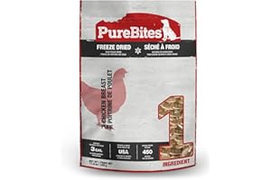 PureBites Chicken Freeze Dried Dog Treats, 1 Ingredient, Made in USA, 11.6oz