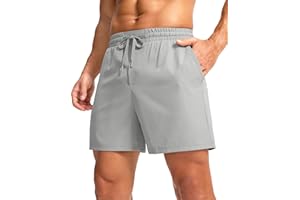 Soothfeel Men's Athletic Running Shorts with Zipper Pocket 5 Inch /7 Inch Quick Dry Tennis Gym Workout Shorts for Men