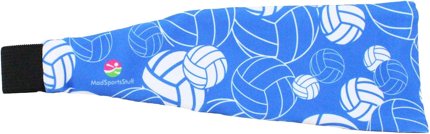 MadSportsStuff Crazy Volleyball Headband (Royal/White, One Size): Clothing