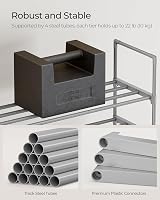 SONGMICS 10-Tier Metal Shoe Rack Storage Organiser Grey 30 x 45 x 174 cm view 4