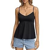 EasyGala Womens Cotton Sweetheart Neck Camisoles Cute Babydoll Tops Padded Crop Shirt Adjustable Spaghetti Strap Tank