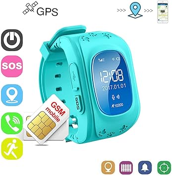 Winnes Reloj Localizador Niños GPS Localizador Niños Pulsera ...