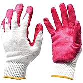 Jumuk Supplies 400 Pairs Bulk Red Rubber Palm Working Industrial Gloves for Warehouse, Moving, Construction, Landscaping Business Gloves
